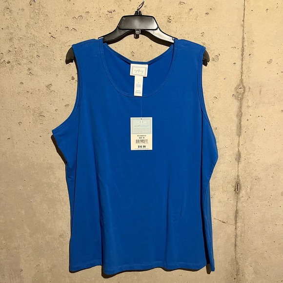 NWT Lot Of 2 City Girl Country Girl Women’s Tank Tops 1X Blue, White - Picture 3 of 10
